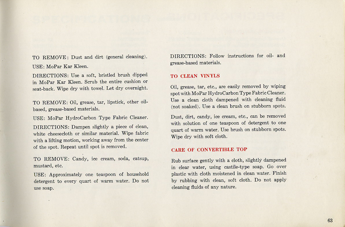1960 Dodge Dart Owners Manual Page 67